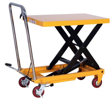 hydraulic lift table on wheels